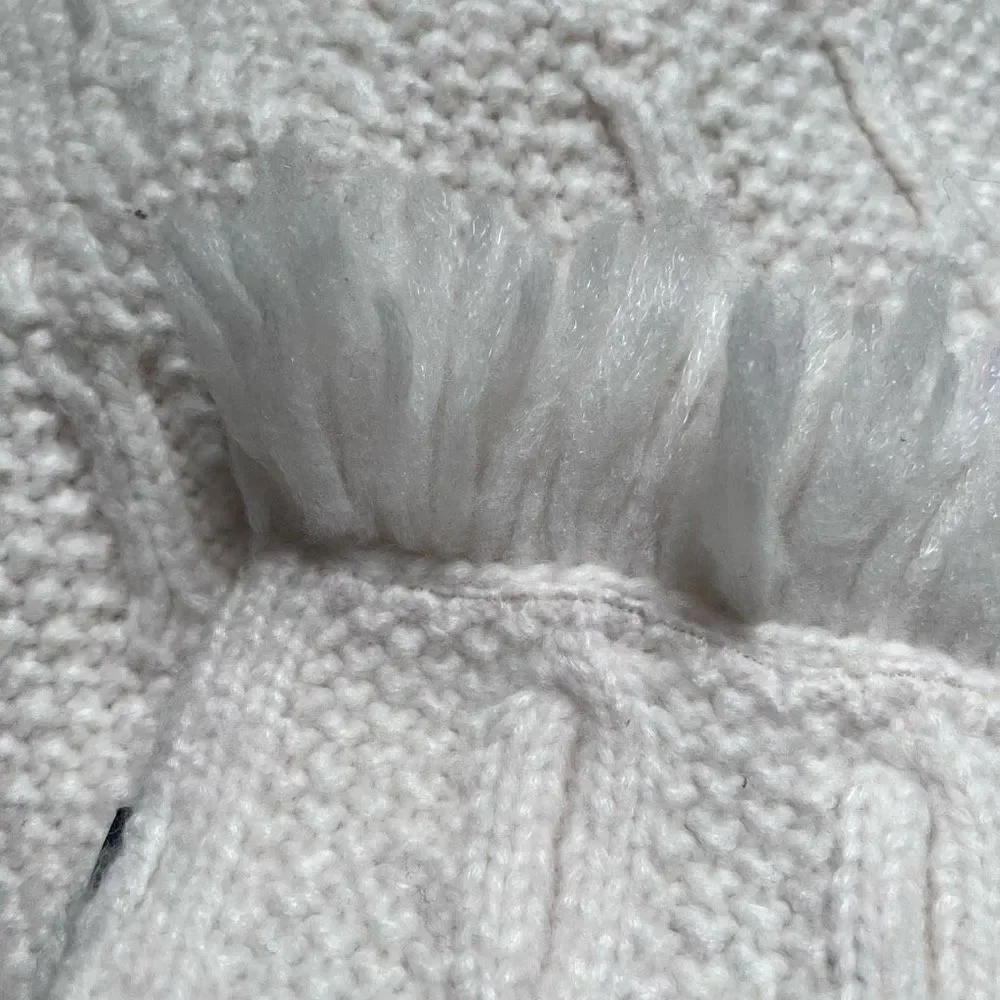 Ted Baker Wool Blend Cable Knit Scarf in Ivory NWT MSRP $139
